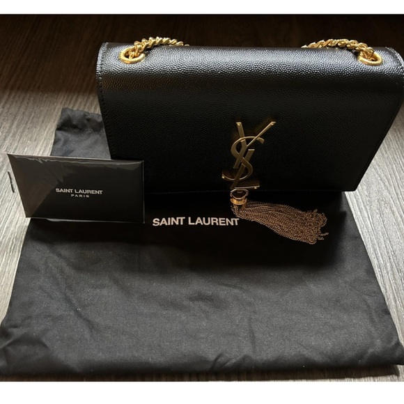 YSL Kate Small Tassel Black Leather with Gold Hardware - Picture 7 of 8